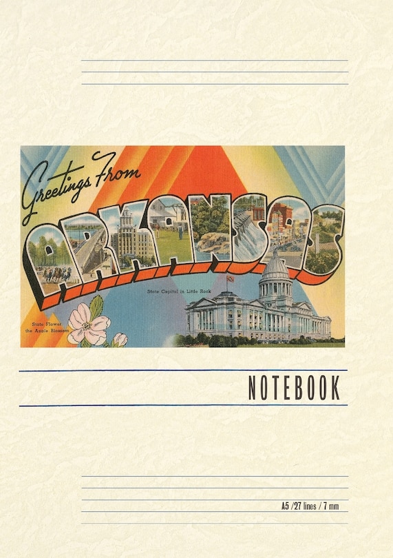 Couverture_Vintage Lined Notebook Greetings from Arkansas