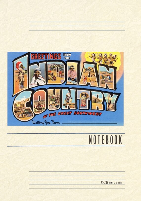 Front cover_Vintage Lined Notebook Greetings from Indian Country