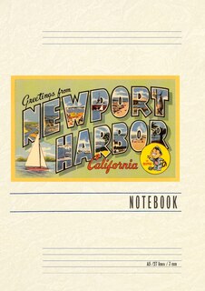 Front cover_Vintage Lined Notebook Greetings from Newport Harbor, California