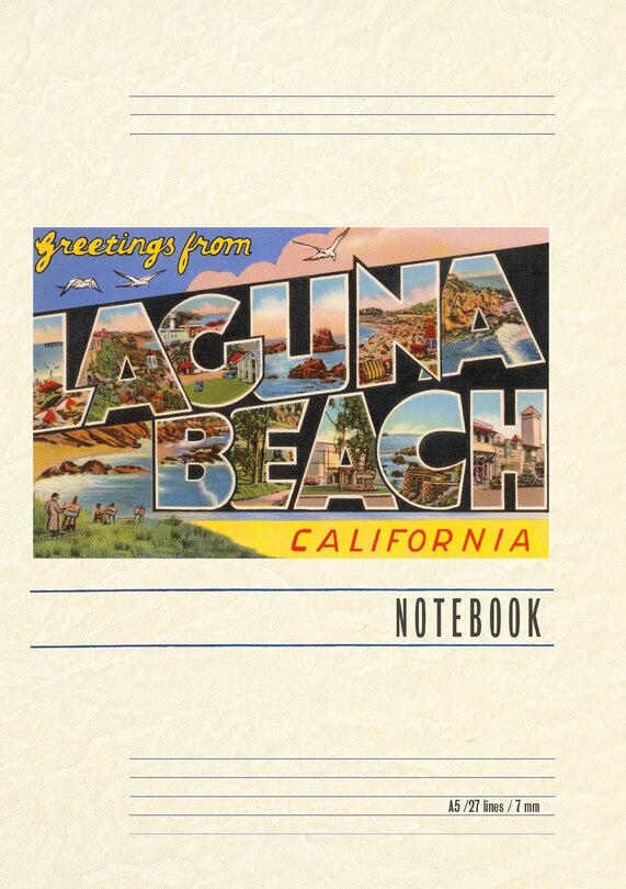 Couverture_Vintage Lined Notebook Greetings from Laguna Beach, California