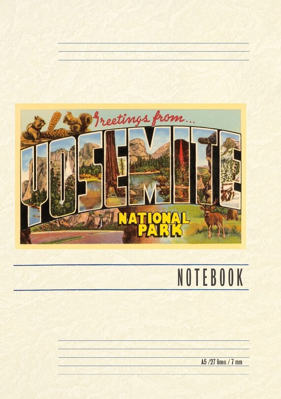 Couverture_Vintage Lined Notebook Greetings from Yosemite National Park