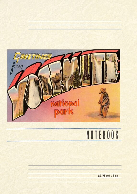 Couverture_Vintage Lined Notebook Greetings from Yosemite National Park