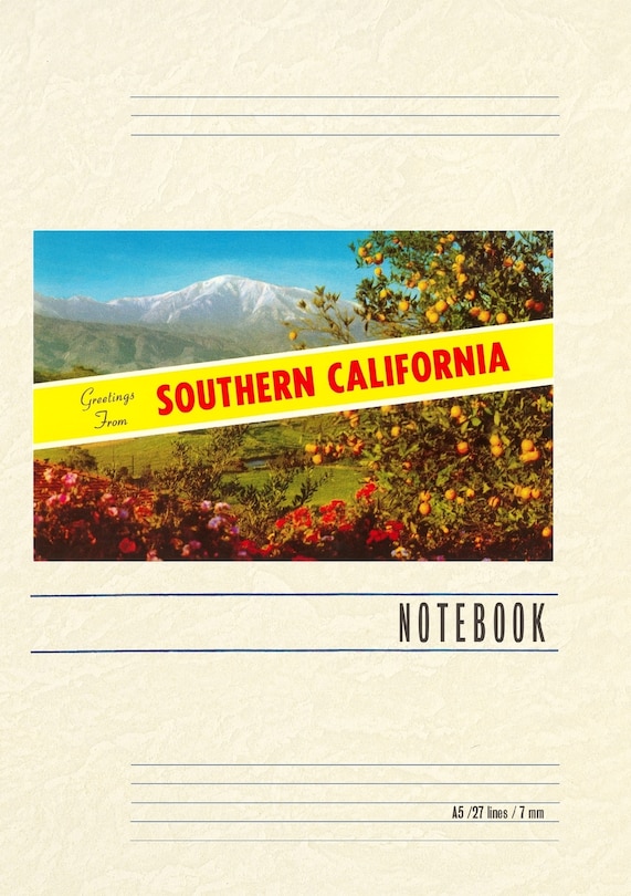 Front cover_Vintage Lined Notebook Greetings from Southern California