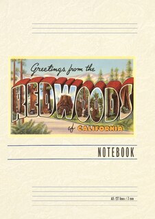 Front cover_Vintage Lined Notebook Greetings from the Redwoods, California