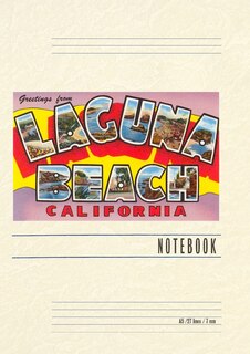 Front cover_Vintage Lined Notebook Greetings from Laguna Beach, California