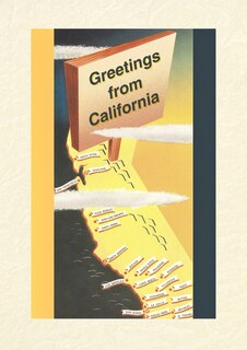 Couverture_Vintage Lined Notebook Greetings from California, Cartoon Map