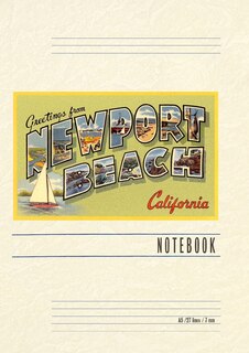 Front cover_Vintage Lined Notebook Greetings from Newport Beach