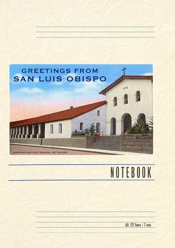 Couverture_Vintage Lined Notebook Greetings from San Luis Obispo