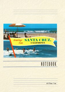 Front cover_Vintage Lined Notebook Beach and Surfing Greetings from Santa Cruz