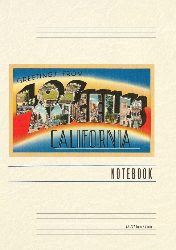 Front cover_Vintage Lined Notebook Greetings from Los Angeles, California