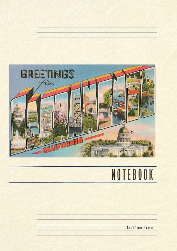 Couverture_Vintage Lined Notebook Greetings from Sacramento, California