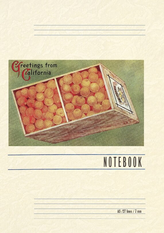 Couverture_Vintage Lined Notebook Greetings from California, Orange Crate