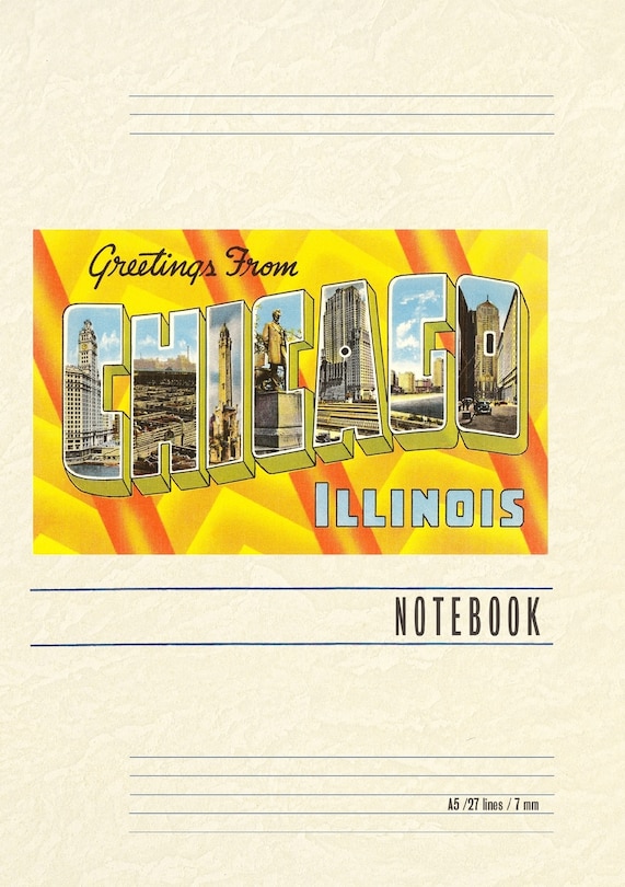 Couverture_Vintage Lined Notebook Greetings from Chicago, Illinois