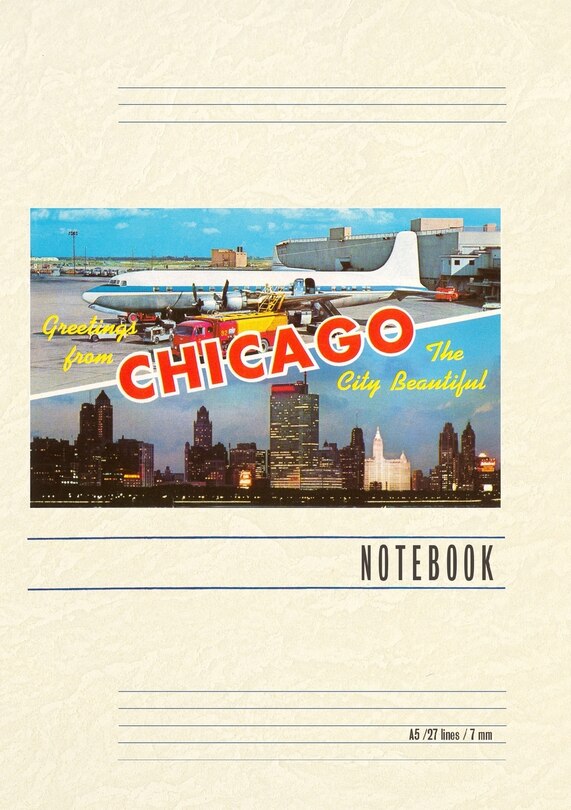 Couverture_Vintage Lined Notebook Greetings from Chicago, Illinois