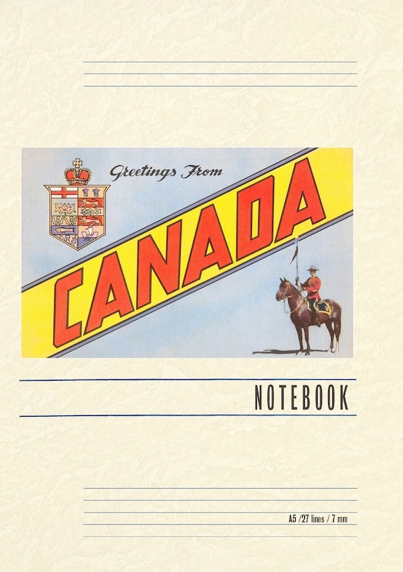 Front cover_Vintage Lined Notebook Greetings from Canada