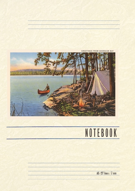 Couverture_Vintage Lined Notebook Greetings from Georgian Bay, Canada