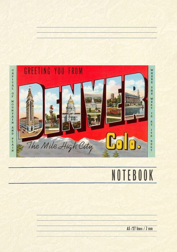 Front cover_Vintage Lined Notebook Greeting You from Denver, Colorado
