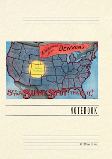 Front cover_Vintage Lined Notebook Greetings from Denver, Colorado, Map of US