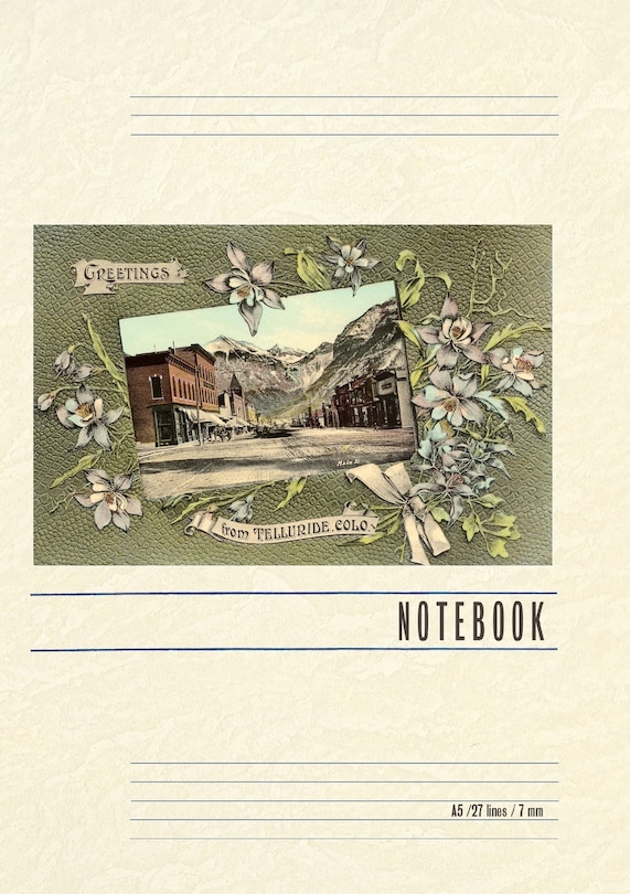 Front cover_Vintage Lined Notebook Greetings from Telluride, Colorado