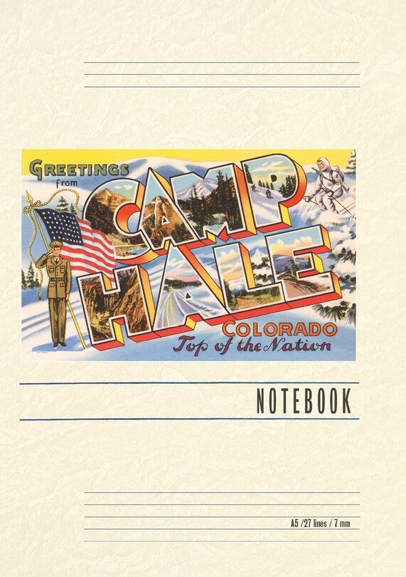 Front cover_Vintage Lined Notebook Greetings from Camp Hale, Colorado