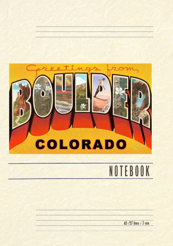 Couverture_Vintage Lined Notebook Greetings from Boulder, Colorado
