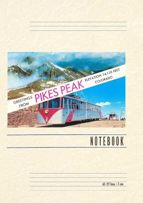 Front cover_Vintage Lined Notebook Greetings from Pike's Peak
