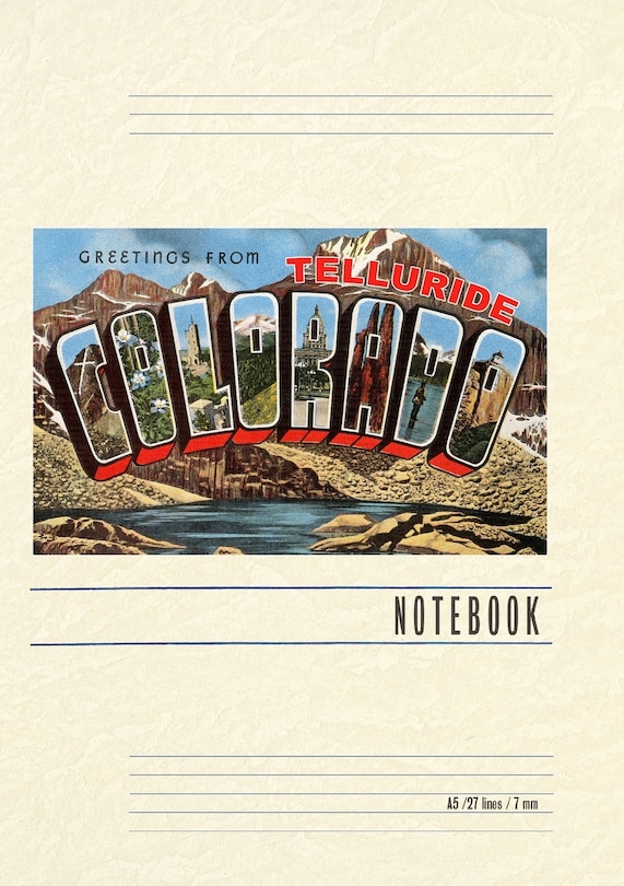 Couverture_Vintage Lined Notebook Greetings from Telluride, Colorado
