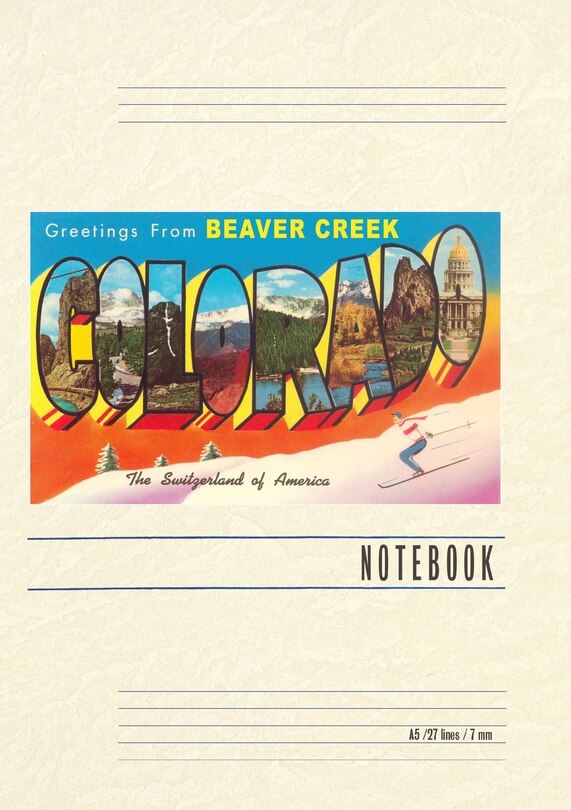 Front cover_Vintage Lined Notebook Greetings from Beaver Creek