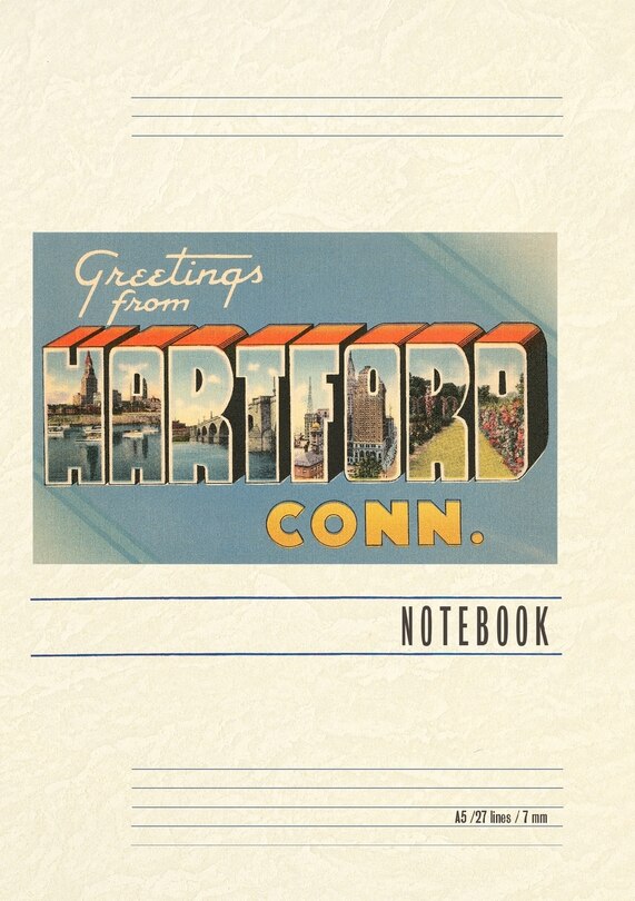 Couverture_Vintage Lined Notebook Greetings from Hartford