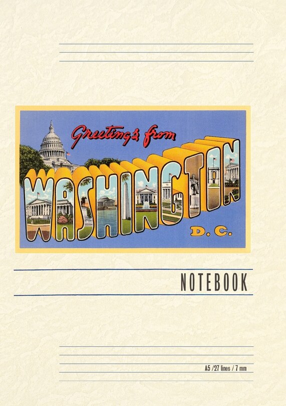 Couverture_Vintage Lined Notebook Greetings from Washington, DC