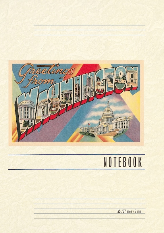 Couverture_Vintage Lined Notebook Greetings from Washington, DC