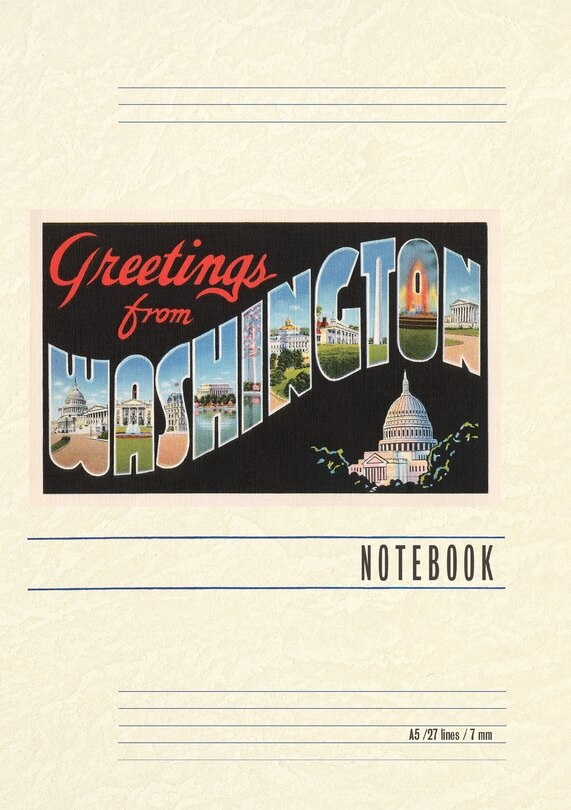 Couverture_Vintage Lined Notebook Greetings from Washington, DC