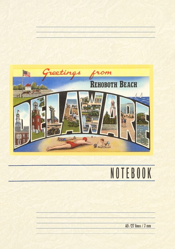 Front cover_Vintage Lined Notebook Greetings from Rehoboth Beach