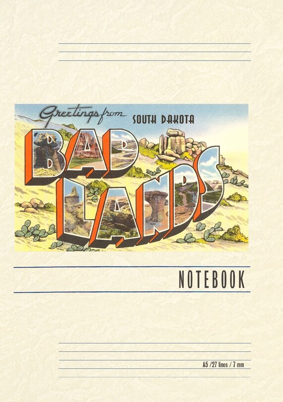 Front cover_Vintage Lined Notebook Greetings from the Badlands