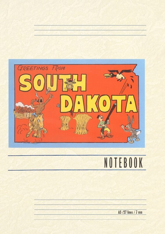 Front cover_Vintage Lined Notebook Greetings from South Dakota
