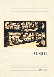Front cover_Vintage Lined Notebook Greetings from Brighton, England