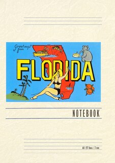 Couverture_Vintage Lined Notebook Greetings from Florida, Map