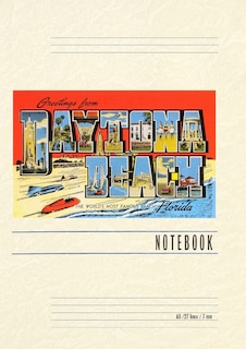 Front cover_Vintage Lined Notebook Greetings from Daytona Beach, Florida