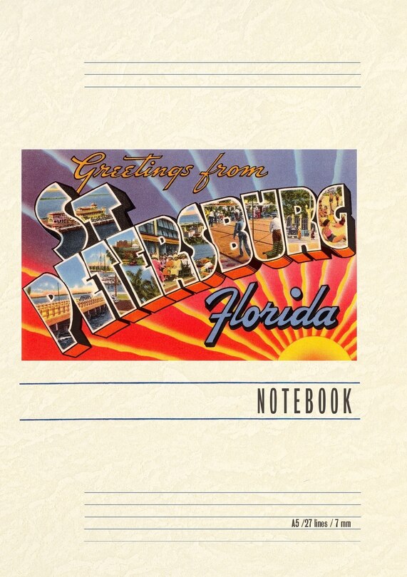 Front cover_Vintage Lined Notebook Greetings from St. Petersburg, Florida