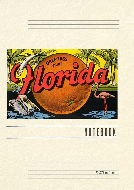 Front cover_Vintage Lined Notebook Greetings from Florida