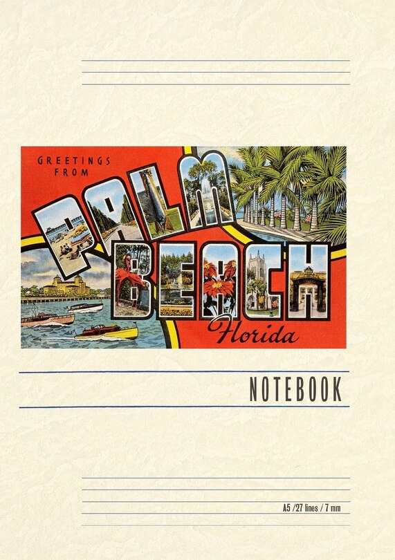 Couverture_Vintage Lined Notebook Greetings from Palm Beach, Florida