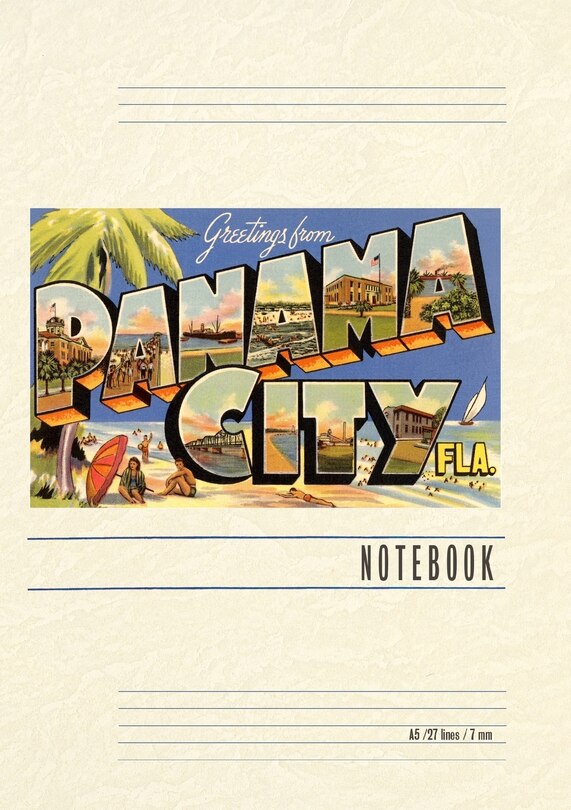 Couverture_Vintage Lined Notebook Greetings from Panama City, Florida