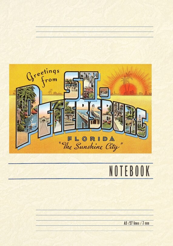Front cover_Vintage Lined Notebook Greetings from St. Petersburg, Florida