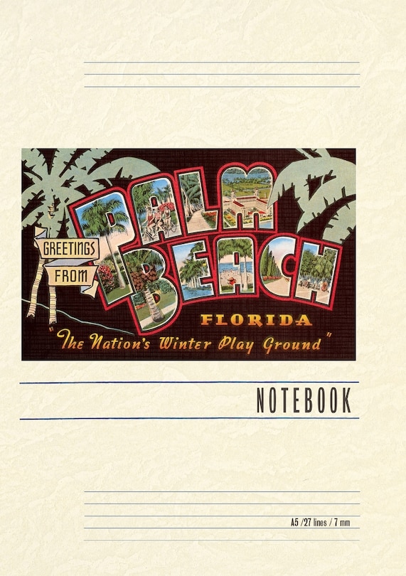 Couverture_Vintage Lined Notebook Greetings from Palm Beach, Florida