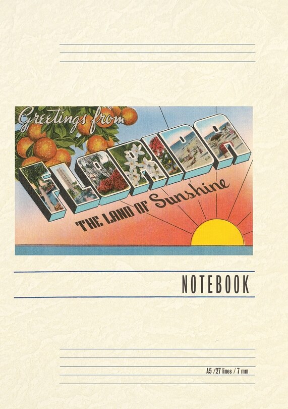 Couverture_Vintage Lined Notebook Greetings from Florida