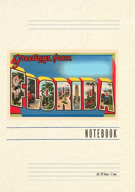 Front cover_Vintage Lined Notebook Greetings from Florida
