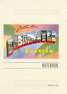 Front cover_Vintage Lined Notebook Greetings from Clearwater, Florida