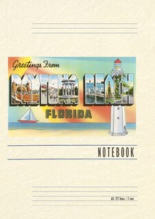 Front cover_Vintage Lined Notebook Greetings from Daytona Beach, Florida