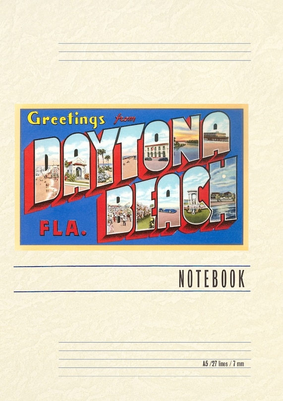 Couverture_Vintage Lined Notebook Greetings from Daytona Beach, Florida