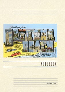 Front cover_Vintage Lined Notebook Greetings from Daytona Beach, Florida